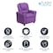 Flash Furniture Kids Recliner, 21-1/2" to 36-1/2" x 27", Upholstery Color: Lavender DG-ULT-KID-LAV-GG - alternate 3